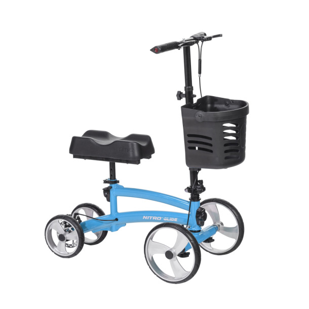Nitro Glide Steerable Knee Walker, Blue ELITECURVE STAIRLIFT